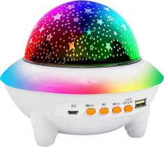 Luminária Projetor Estrelas Led RGB bluetooth Colorida + Musica