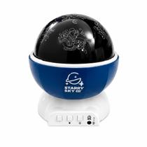 Luminária Projetor Infantil Led 3 Temas De Projeção Colorida Rotativa Luz Noturna