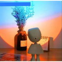 Luminaria projetora astronauta luz por do sol