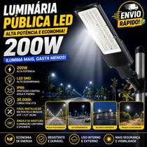 Luminária Pública LED 200W Poste Rua Estacionamento Externo Luminária Pública LED 200W Poste Rua Estacionamento Externo