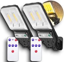 Luminária Pública Luz Solar Externo Controle Remoto Refletor LED Transparente Sensor De Movimento