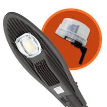 Luminária Pública Pétala Fotocélula 50W Branco Frio 6500k Luminária Pública Pétala Fotocélula 50W Branco Frio 6500k