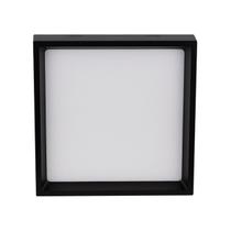 Luminaria quadrado deep sobrepor 22w 3000k plafon preto sth20904pto/30