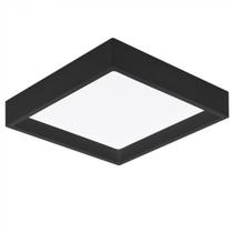 Luminaria quadrado deep sobrepor 24w 4000k plafon preto sth20904pto/40