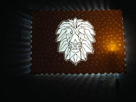 Luminária quadro artesanal em tubo de pvc
