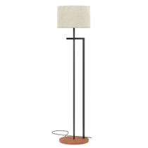 Luminária Quarto e Sala Elegante Preto com Palha Bivolt