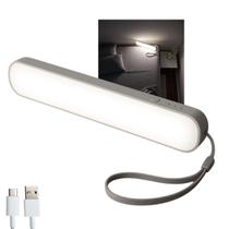 Luminária Recarregável com Luz Branca, Quente e Mista Compacta com Suporte para Espelho, Mesa e Parede