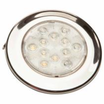 Luminária Redonda Arieltek Sobrepor LED 12V Inox Branco Luminária Redonda Arieltek Sobrepor LED 12V Inox Branco