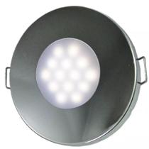 Luminária Redonda Inox De Cabine 14 Leds Acionamento Touch