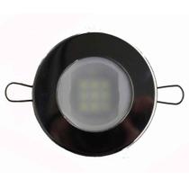 Luminária Redonda LED Inox 24V Branco Frio