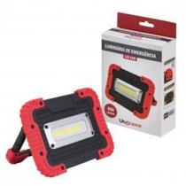 Luminária Refletor Lanterna Emergencial LED COB Vermelha - Uny Home