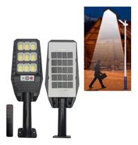 Luminária Refletor Solar 100w Com Sensor Presença E Controle