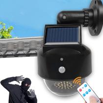 Luminaria Refletor Solar Camera Falsa Controle Sensor Led Eletrodomésticos Segurança 5 Funções