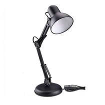 Luminaria regulavel Articulada Escritorio Leitura Base Mesa metal Articulavel Preto