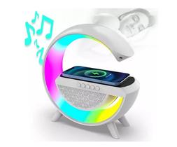 Luminária Rgb Caixa Som G Speaker Carregador Indução Smart Cor Branco 110v/220v - SHR