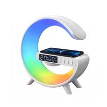 Luminária RGB Carregador Sem Fio Bivolt Relógio Display Hora Luminária RGB Carregador Sem Fio Bivolt Relógio Display Hora