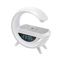 Luminária Rgb Com Caixa De Som G Bluetooth Rgb Speaker Com Relógio Carrega Celular - Altomex