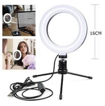 Luminária Ring Light 6 polegadas para Selfie Vídeo maquiagem Iluminador de Mesa Luminária Ring Light 6 polegadas para Selfie Vídeo maquiagem Iluminador de Mesa