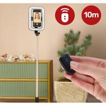 Luminária Ring Light De Celular Com Controle Bluetooth e Tripe Para Lives Fotos Vídeo 10m