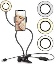 Luminária Ring Light + Youtuber Suporte Celular Selfie