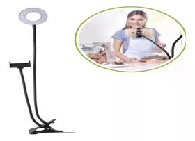 Luminária Ring Ligth Led 9cm C/ Suporte Celular Fotos Selfie