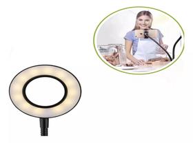 Luminária Ring Ligth Led 9cm De Mesa Fotos Com Garra