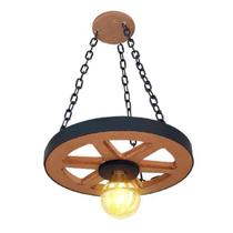 Luminária Roda De Carroça 1 Bocal 35cm - 110/220V Luminária Roda De Carroça 1 Bocal 35cm - 110/220V