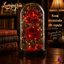 Luminária Rosa Decorativa em Cúpula LED Luz Suave Abajur Elegante Quarto Sala Presente Romântico Decoração Moderna