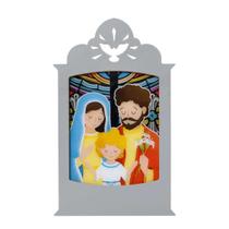 Luminária Sagrada Família - Cinza Carambola