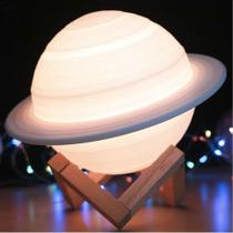 Luminária Saturno Abajur Umidificador De Ar Planeta 3d - Athlanta