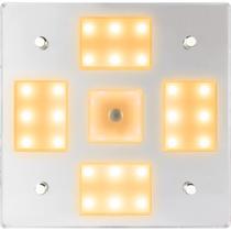 Luminária Sea-Dog Square LED Mirror Light White Blue Dimmer Luminária Sea-Dog Square LED Mirror Light White Blue Dimmer