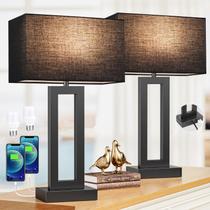 Luminária Seealle 22" Moderna com Toque, USB C+A, Conjunto de 2 com 3 Níveis de Intensidade Luminária Seealle 22" Moderna com Toque, USB C+A, Conjunto de 2 com 3 Níveis de Intensidade