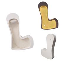 Luminária sem fio em formato da letra L cor Branca