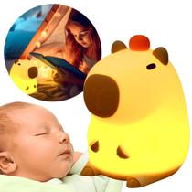 Luminária Silicone Capivara Noturna Recarregável Touch Luminária Silicone Capivara Noturna Recarregável Touch
