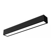 Luminária Sobrepor Led Preta Impacto P/ 1x Tubular T8 60cm Luminária Sobrepor Led Preta Impacto P/ 1x Tubular T8 60cm