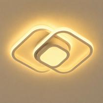 Luminária Sobrepor Plafon LED Bivolt Luz Amarela ou Branca Escritório Sala Corredor Ambiente Elegante Luminária Sobrepor Plafon LED Bivolt Luz Amarela ou Branca Escritório Sala Corredor Ambiente Elegante