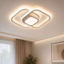 Luminária Sobrepor Plafon LED Bivolt Luz Amarela ou Branca Escritório Sala Corredor Ambiente Elegante Luminária Sobrepor Plafon LED Bivolt Luz Amarela ou Branca Escritório Sala Corredor Ambiente Elegante