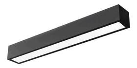 Luminária Sobrepor Preta Impacto Led P/ 2x Tubular T8 60cm Bivolt Alumínio Luminária Sobrepor Preta Impacto Led P/ 2x Tubular T8 60cm Bivolt Alumínio