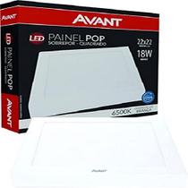 Luminaria Sobrepor Quadrada Led 18w 6500k Br - Avant