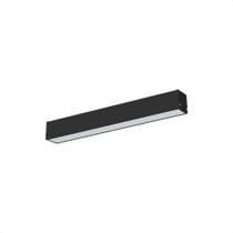 Luminária Sobrepor Taschibra Vetor Led 17w 56cm Bivolt Preta 4000k Luz Neutra