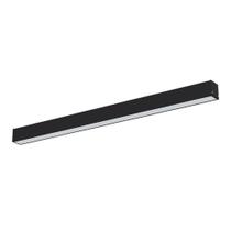 Luminária Sobrepor Vetor Led Linear 35W Bivolt Preta 4000K