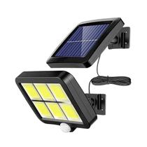 Luminária solar 1 led iluminação externa leds holofote prova dágua lampada