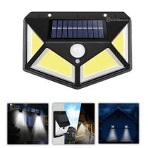 Luminária Solar 100 Led 7w Sensor Jardim À Prova D'água DS11362 Luminária Solar 100 Led 7w Sensor Jardim À Prova D'água DS11362