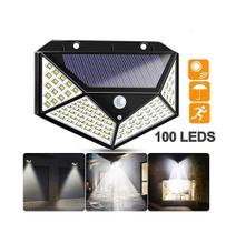 Luminária Solar 100 Led Prova Dágua Refletor Jardim Luminária Solar 100 Led Prova Dágua Refletor Jardim