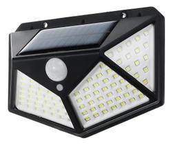 Luminária Solar 100 Led Sensor Jardim Externa Prova Cor