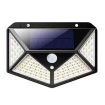 Luminária Solar 100 Leds Bateria Balizador Jardim - HKX