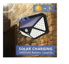 Luminária Solar 100 Leds Bateria Luz Jardim Prova D'água Luminária Solar 100 Leds Bateria Luz Jardim Prova D'água