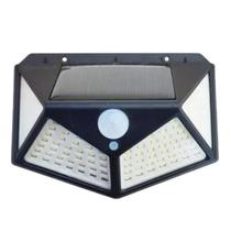 Luminaria Solar 100 Leds C/ Placa Solar Sensor De Movimento