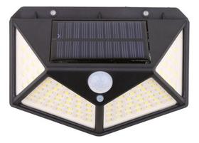 Luminária Solar 100 Leds Sensor Presença À Prova D' Água