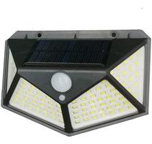 Luminária Solar 100 LEDs Sensor Presença - À Prova D'Água